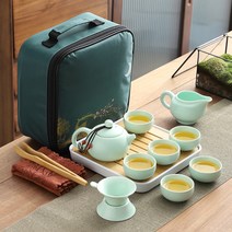 화사다도세트 캠핑다도세트 나혼산다도세트 다기세트 차 세트 유리주전가 다기트레이, 옵션1