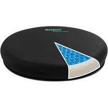 일본직발송 6. SOJOY 소조 회전 시트 회전 쿠션 저반발 겔 쿠션 둥글게 앉는 자동차 방석 360도 회전 외부, One Size_One Color, One Size_One Color, One Size_One Color