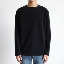 더베이직샵 부드럽고 따뜻한 기모 세미오버 플리스 긴팔 라운드 티셔츠 6컬러