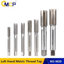 CMCP 1pc M2M20 왼손 기계 나사 탭 HSS 스틸 플러그 금속 구멍 드릴 메트릭, M8x0.75 Left