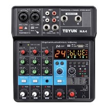 오디오 믹서 mixer 음향기기 사운드 녹음실 휴대용 믹싱 콘솔 6 채널 블루투스 카드 usb 재생 기록 컴퓨터 재생 미니 방송 팟 트 a6, 나포미