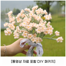 코바늘 사계절 손 뜨개질 DIY 취미키트 꽃 다발 태교 니트 왕초보 만들기 세트, 2 안개꽃 DIY패기지