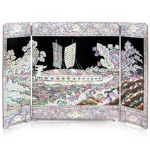 명품 나전 특대형 병풍(거북선)(장태복 문화재기능인작품)