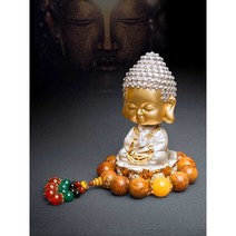 차량용 부처님 방향제 염주 석가모니 불상 장식 자동차, 고개를 흔드는 초보자 (플래티넘)