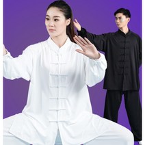 태극권 무술복 주짓수 도복 태권도 파워 여남무술복 중국풍 우슈복 봄가을 밀크 실크 세트