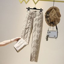 여성 패딩바지 퀼팅 누빔 일자 면 배기 바지 팬츠