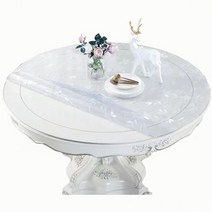 비트라테이블 클래시콘테이블 10mm PVC 식탁보 원형 투명 테이블 필름 보호 패드 매트 부드러운 유리 식탁 방습, Cosmos+35CM