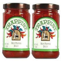 Trappist All Natural Hot Pepper Jelly (１2 oz Jars) 2 Pack, 1