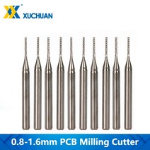 육각렌치볼트 와셔 너트 육각 비트 10pcs pcb 밀링 커터 세트 0.8-1.3.175mm 옥수수 조각 커터 3.175mm 샹크 cnc 라우터 pcb 기계 용 비트 엔드 밀, 10개 2.1mm