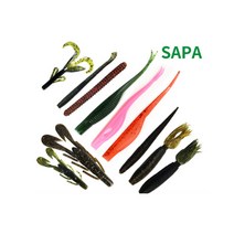 싸파 민물 배스낚시 루어 웜모음전, 단품