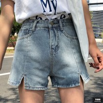 가바바 여성 빅사이즈 숏팬츠 허벅지 널널 편안하고 시원한 캐주얼룩 데님팬츠 5XL까지 G69469