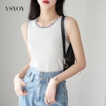 VSYOY 한국판 얇은 꽃무늬 아이스 니트여 여름 여성복 루즈핏 반팔티 라운드 숏탑