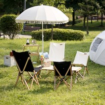 캠핑 우드 체어 릴렉스 의자, L, 블랙