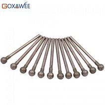 드러멜 드레멜 다용도조각기 GOXAWEE-dremel 로타리 공구용 라운드 다이아몬드 그라인딩 휠 burs dremel 공구 액세서리 조각 에칭용 10 개, 은, 4.0mm head dia