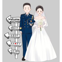 주문제작 장식 표지판 연회 입구 환영 카드 결혼선물로 좋은 웨딩등신대 하객포토존 / 포토테이블, 160cm