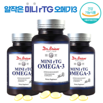 미니 알티지 rtg 오메가3 130캡슐 4개월분 미국 혈액 순환 혈행 개선 도움 영양제 알작은 오메가3 캡슐, 3병