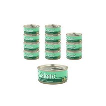 카카토 전연령용 컴플리멘타리 프리미엄 고양이 주식캔 참치 & 치즈, 70g × 생선 × 12개