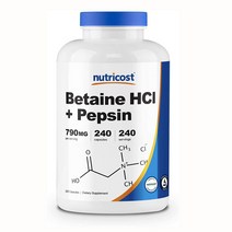 뉴트리코스트 베타인 HCI 펩신 790mg 240캡슐
