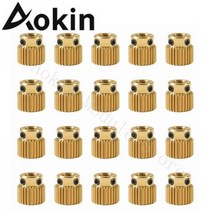 20pcs 압출기 휠 3D 프린터 부품 드라이브 40 치아 황동 기어 CR-10/CR-10S/S4/S5/Ender 3/Ender 3 Pro, [01] 36 Teeth Sliver