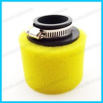 검은 색과 노란색 성능 42mm 폼 에어 필터 ATV 오토바이 GY6 150cc 스쿠터 구덩이 먼지 자전거 쿼드, 한개옵션0