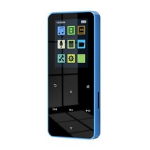 1.8 인치 MP3 MP4 음악 플레이어 터치 스크린 블루투스 5.0 Hifi 워크맨 FM 라디오 알람 시계 보수계 전자, 02 파란
