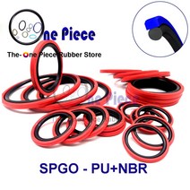 SPGO 높은 크기 = 3.2 4.2 6.38.1mm Glyd 링 유압 씰 피스톤 콤팩트 씰 PU NBR Orings GSF 폴리 우레탄 N, 01 25x3.2