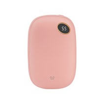 SOGA 충전식 휴대용 손난로 보조배터리6600mAH 핸드워머, 핑크