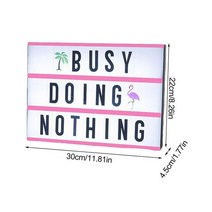 LED네온보드 형광보드판 광고보드 96 글자 및 리모콘 포함 시네마 라이트 박스 DIY 레터 보드 사인 A4 사이즈 LED 노트 조명 홈 술집 파티오 장식, [01] pink frame