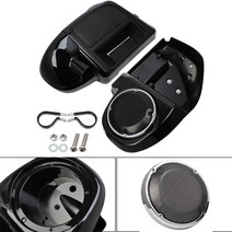 오토바이 비비드 블랙 로워 레그 워머 벤티드 페어링 6.5 할리 투어링 로드 킹 스트리트 글라이드 2014-2020용 스피커 박스 포드