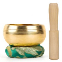 싱잉볼 명상 요가 명상종 불단 네팔 티벳 소리 씽잉볼 불교용품 침묵의 마음 티베트어 노래 그릇 손 망치로 소리 치유 그릇 요가 노래 명상 불교 그릇, 진한 파랑