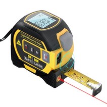 레이저 단거리 거리측정기 3in1 lcd 거리 측정기 5m 줄자 자 거리 측정기 건물, 파란색 60m, 1개