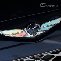 카르쉐 제네시스 엠블럼 로고 스티커 G80 G90 G70 GV70 GV80, 04 G90 _ 프론트 엠블럼 스티커