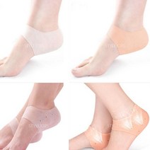 실리콘뒤꿈치보호양말 풋패드 각질패드 뒷꿈치보습, 기본 -흰색, 기본 -흰색