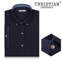 크리스찬 [Christian Stephanus]크리스찬 반팔 와이셔츠 CT250NA네이비 무지셔츠