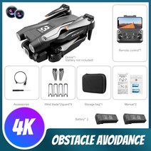 Z908Pro 지능형 장애물 회피 드론 4k 카메라 프로페셔널 드론 카메라 HD 5G 원격 제어 헬리콥터 드론 완구, Black 4K 2B