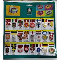 Makone 상표등록 2022 카타르 축구 월드컵 톱 32 배지 축구 팀 엠블렘 브로치 축구 팬 기념 주변 용품 YQ112311, 유럽 컵 전체 Set-K61