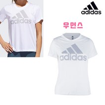 아디다스 우먼스 티셔츠 [정품] BOS 로고 티 여성 반팔티셔츠 여성 헬스 필라테스 요가 반팔, 80(2XS)