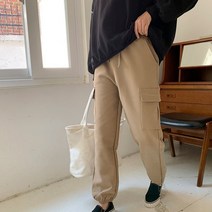 겟잇미 지벨 편한 밴딩 카고 기모 바지 .겟잇미