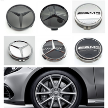 벤츠 휠캡 75mm WHEEL CAP, 4. 무광 블랙