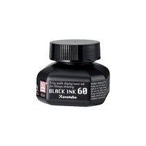 Kuretake Watake 만화 잉크 zigcartoonistblackink6060mlcnce104-6, 1개, 상품명참조