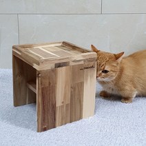 강아지식탁 대형견식탁 고양이 원목식탁