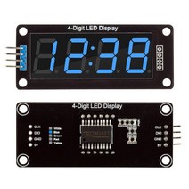 4/6 자리 0.56 인치 7 세그먼트 디지털 튜브 시계 모듈 더블 도트 LED 디스플레이 TM1637 arduino용 파란색 노란색 흰색 녹색 빨간색, [01] 4 Digit blue, 01 4 Digit blue