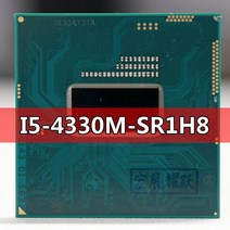 인텔 코어 I5-4330M SR1H8 프로세서 i5 노트북 CPU 소켓 G3 rPGA946B HM86/HM87 칩셋 적합, 한개옵션0