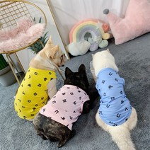 골든독 한글사랑 데일리 민소매티 S-4XL 퍼그 프렌치불독 웰시코기 슈나우저 잉글리쉬불독 아메리칸불리 소형견 중대형견 옷, 스카이블루