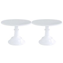 제빵 기구 세트 가정용 2X Metal Iron Cake Stand Round Pedestal Dessert Holder Display Rack Bakeware W, 01 White