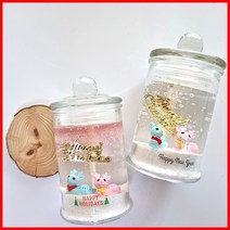 (공효진용기 2개만들기) 뿔사슴-크리스마스 양초 젤캔들 키트 만들기(150ml/2), 화이트머스크, 레드