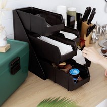 매장 무인카페 오피스 냅킨 빨대 3단 cafe 디스펜서, 1개, 1개