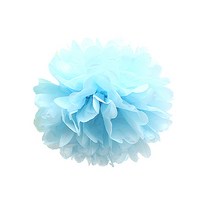 꽃볼 팜팜모빌 플라워볼 종이꽃 파티 장식 용품, 라이트블루, 25cm