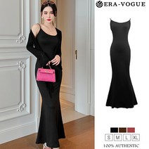 EraVogue 여름 캐주얼 슬림 머메이드 롱 나시원피스 5736