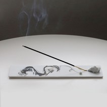 수묵화 세라믹 인센스홀더 돌조각 스톤 장식 향꽂이 오브제 인센스스틱홀더 향받침대
